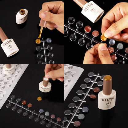 Tbestmax nail color display chart tips being used with adhesive
