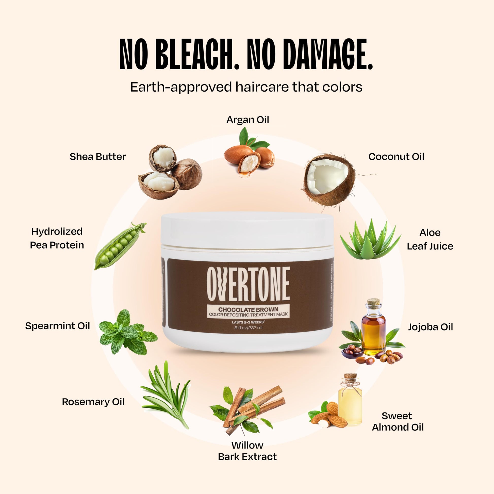 Overtone authentic vegan cruelty free hair color product layout
