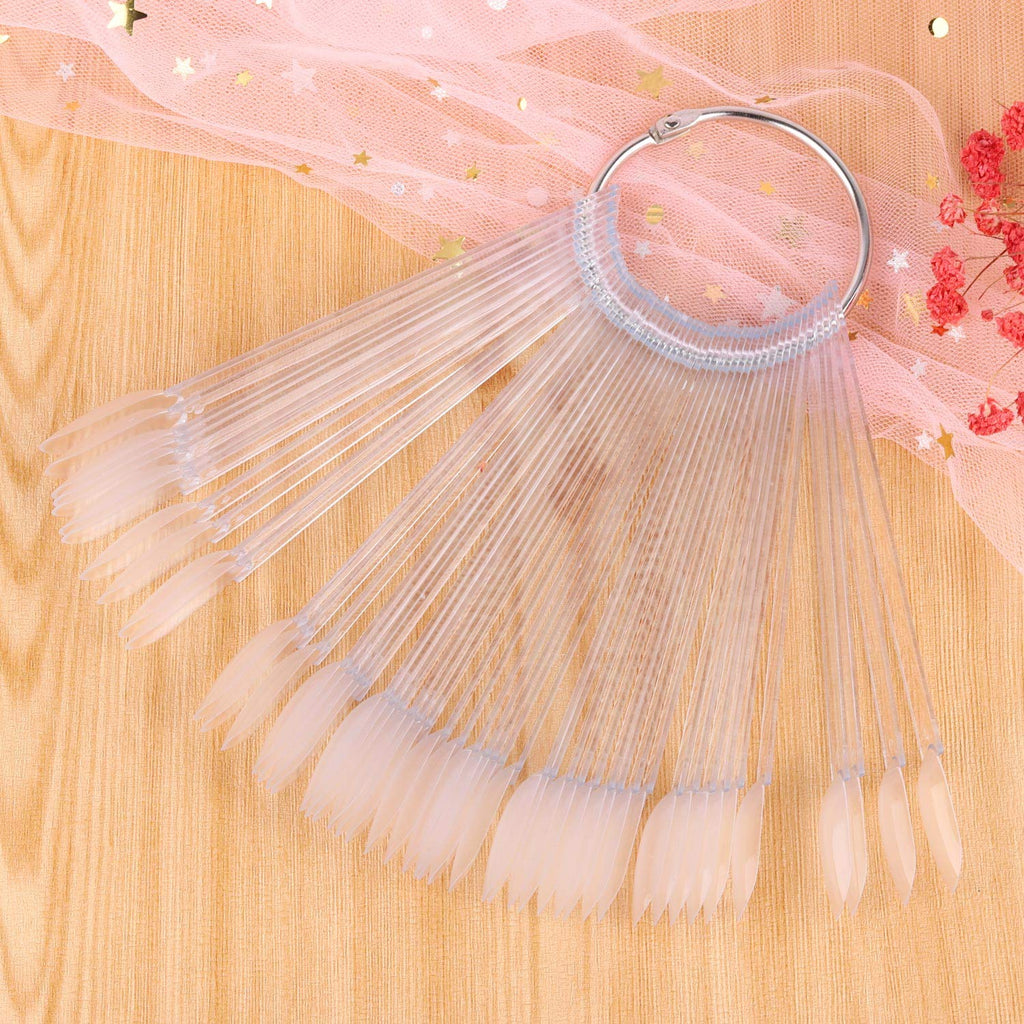 DIY nail art sample sticks set with metal ring holder