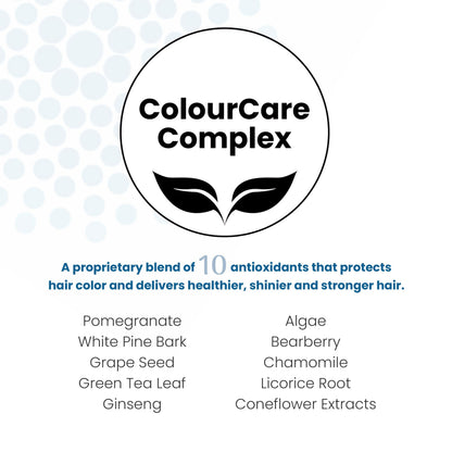 Premium ALOXXI silver fox color depositing mask displaying ingredient safety details