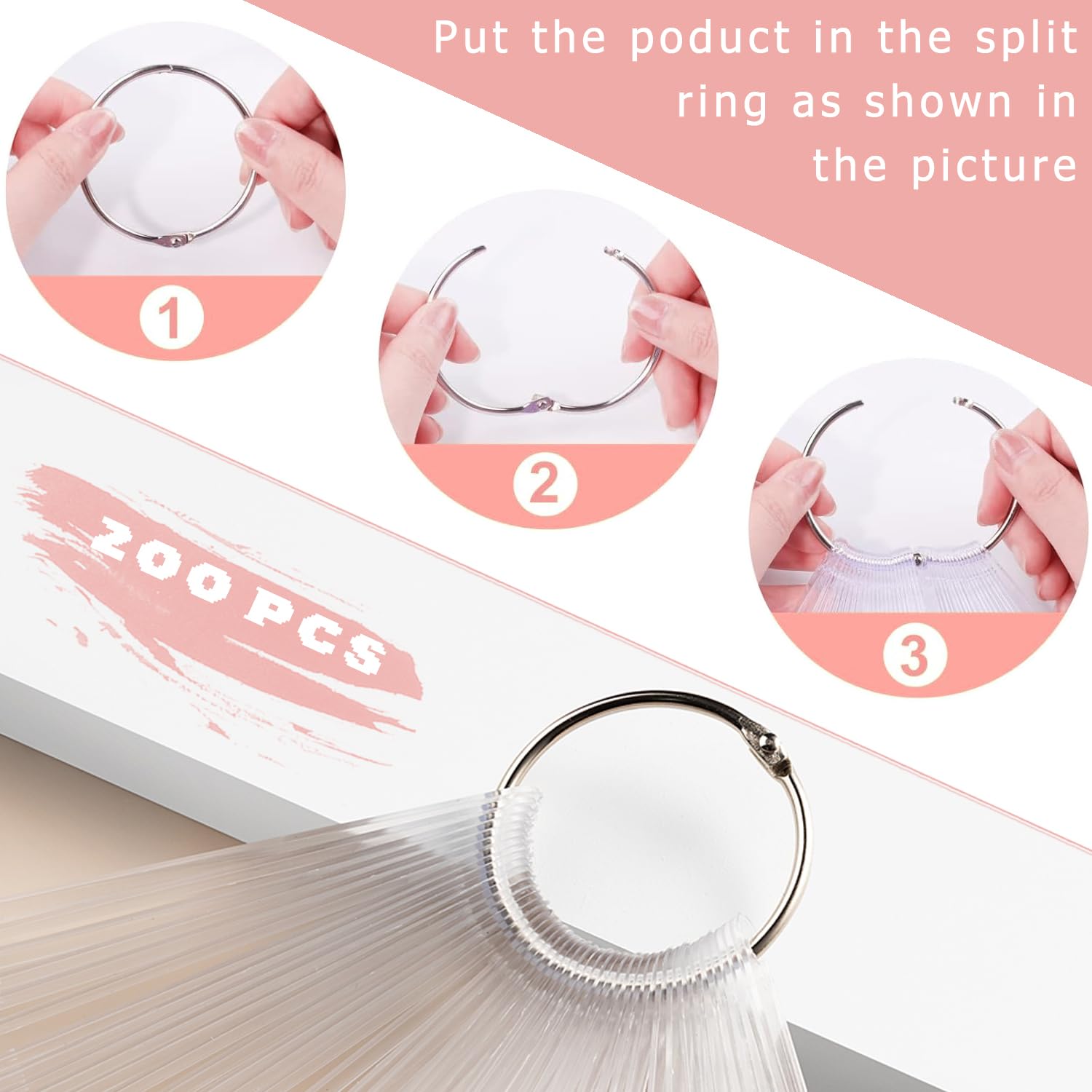 Clear plastic nail tips for color testing