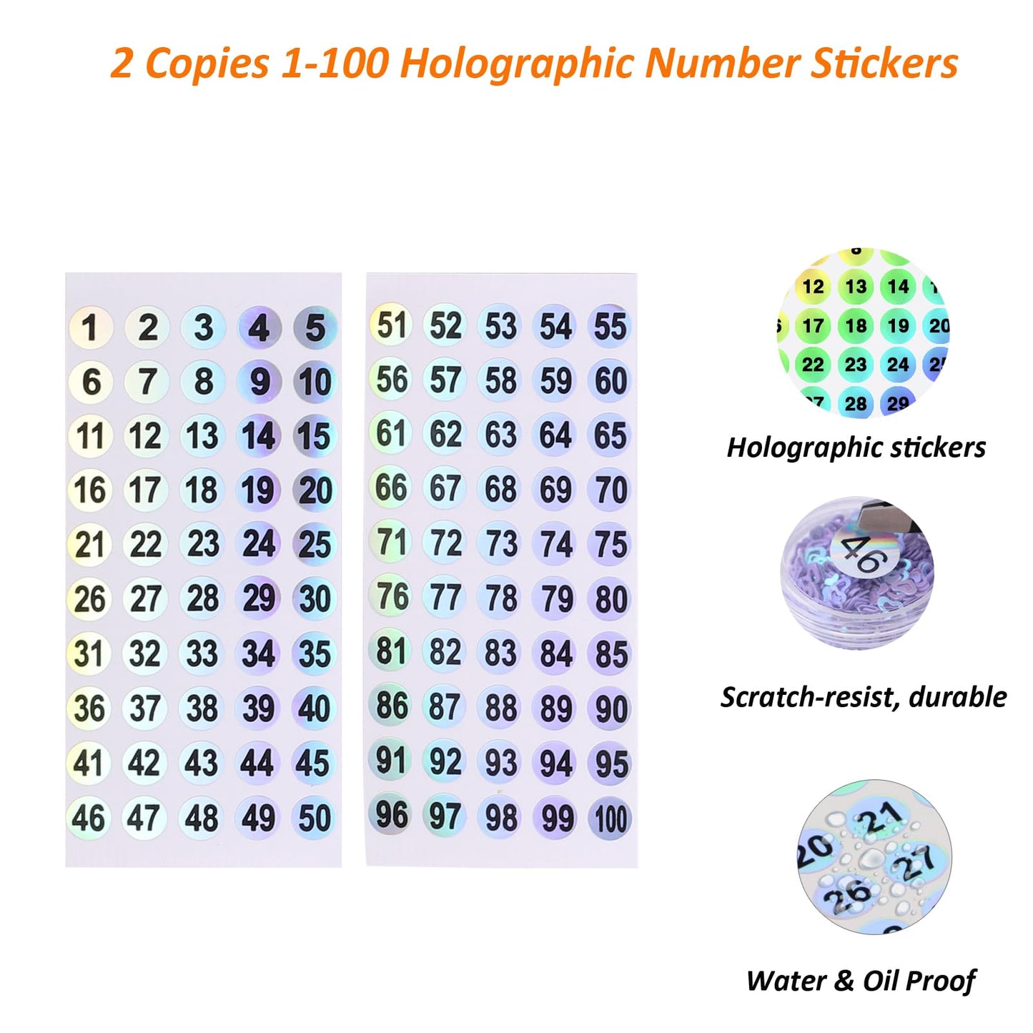 Transparent nail sample tips organized on a silver split ring.