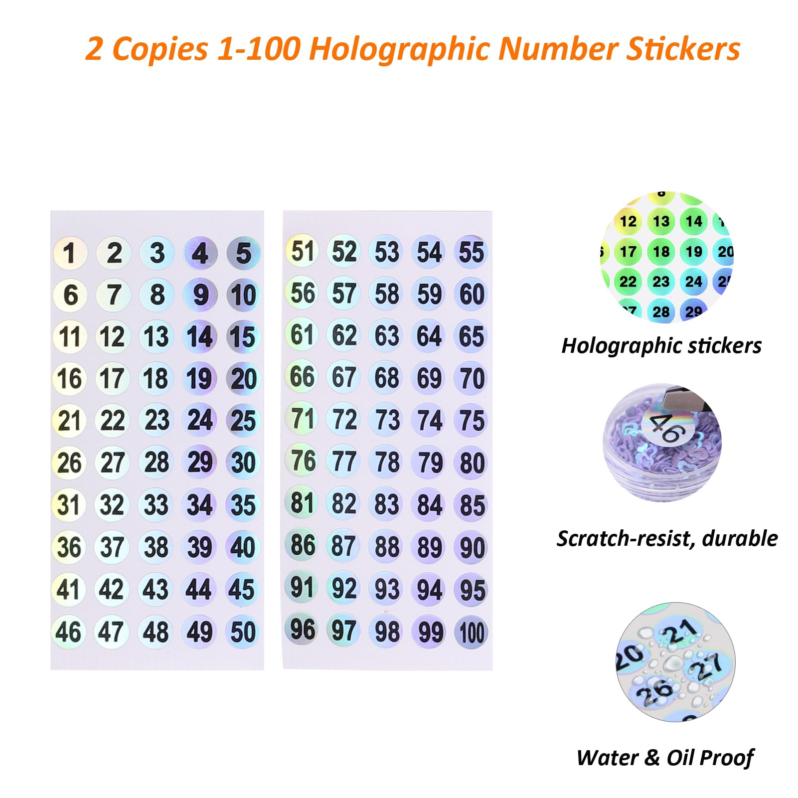 Transparent nail sample tips organized on a silver split ring.