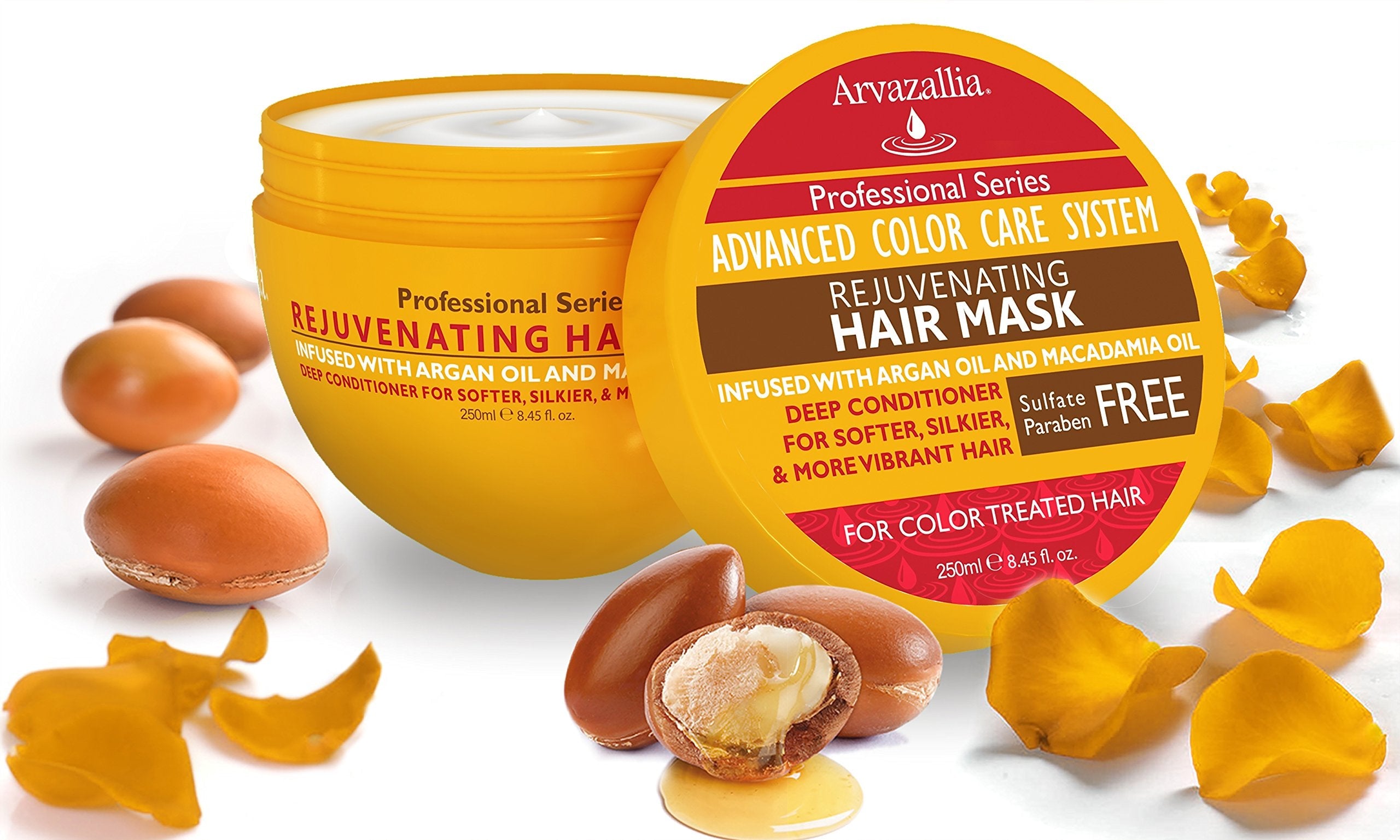 Arvazallia deep conditioner salon treatment packaging details with argan oil
