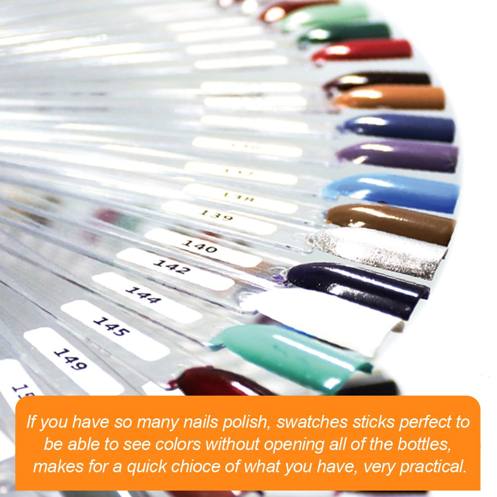 Jassins 50 count nail color practice fan sticks