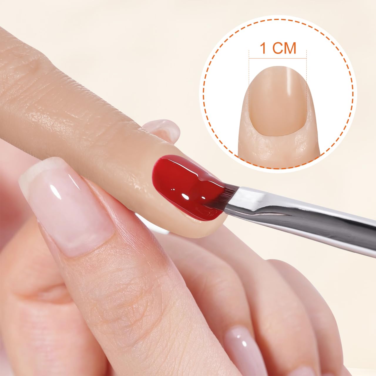 Realistic silicone finger model for nail art training