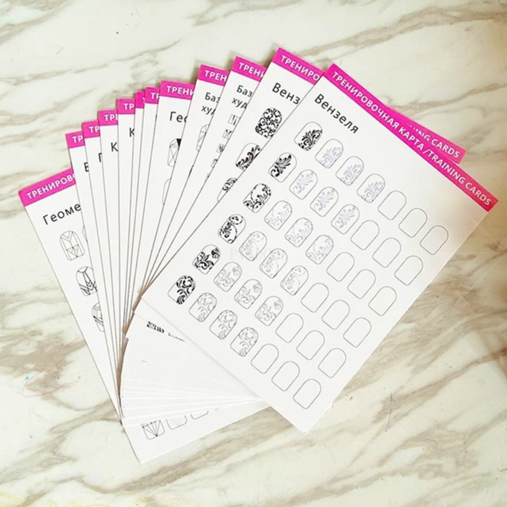 Full set of 12 manicure training sheets for beginners