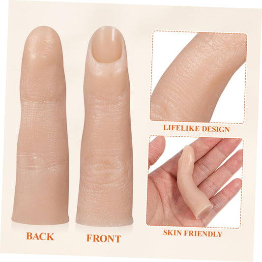 Flexible silicone finger model for manicure training