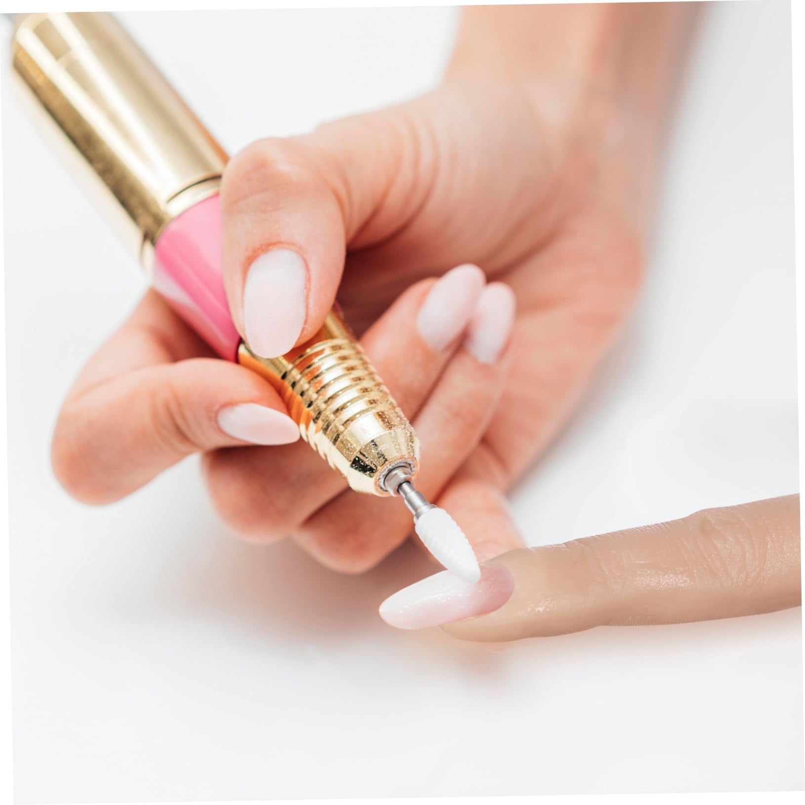 Professional nail technician practice hand model