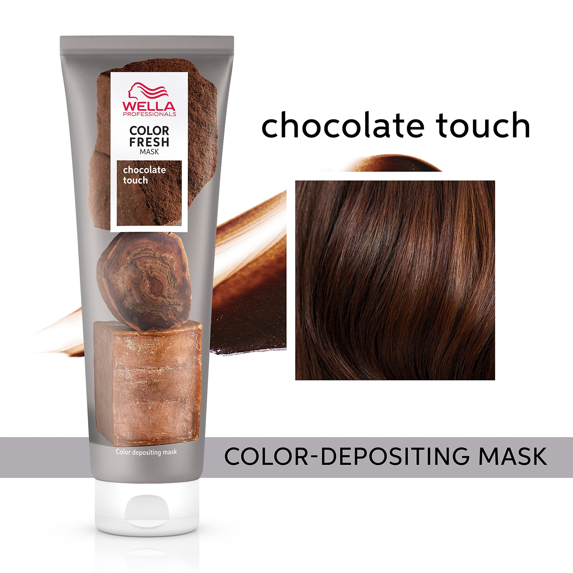 Wella temporary color depositing hair mask tube showing brand and variant information
