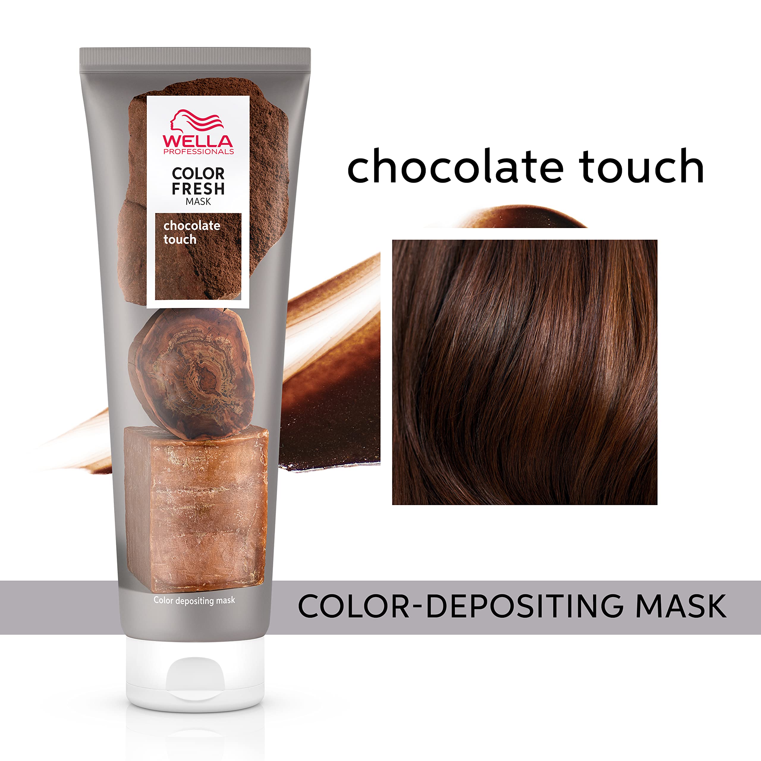 Wella temporary color depositing hair mask tube showing brand and variant information