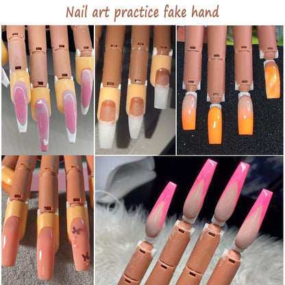 Fcozpjk fake hand for nail art beginner training