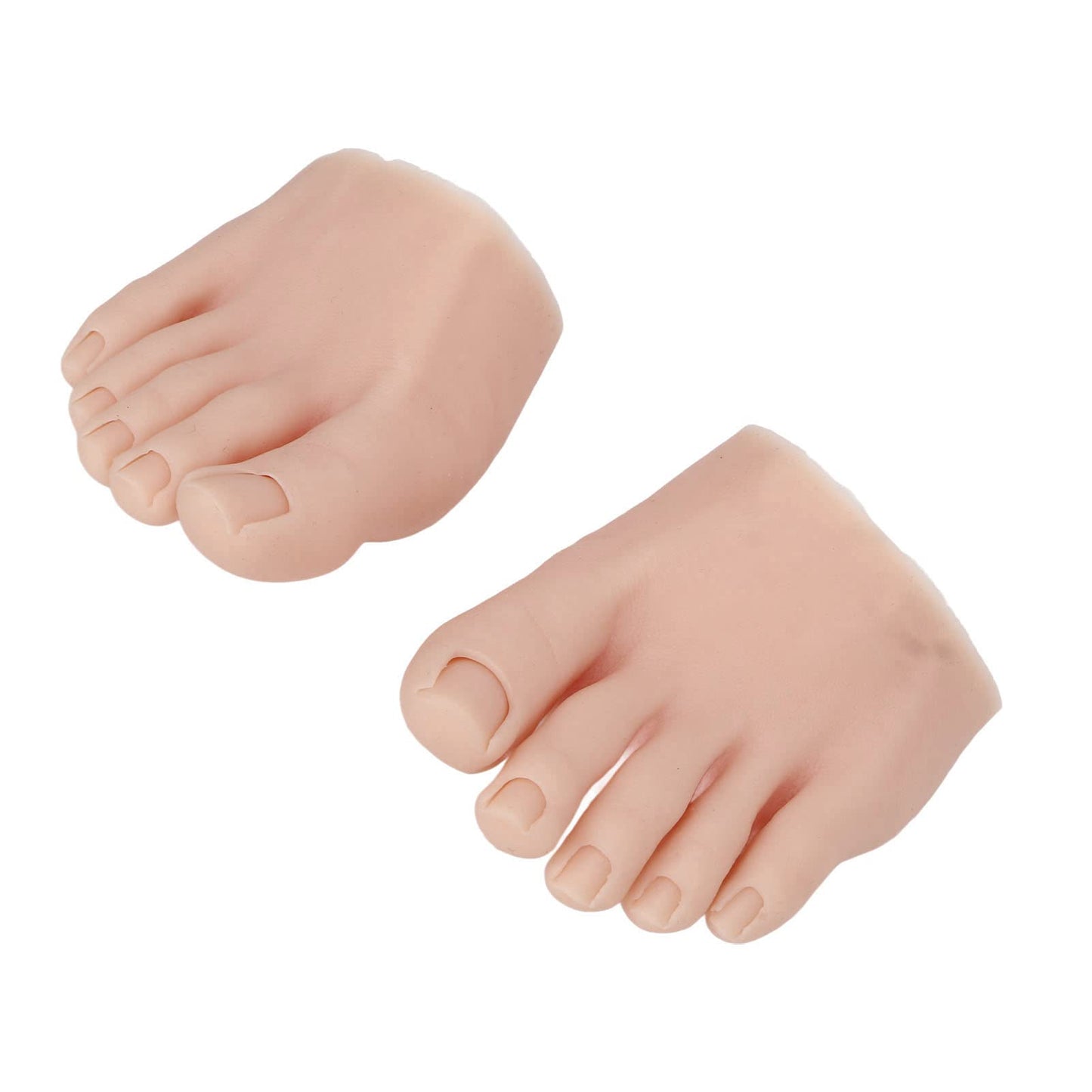 Flexible silicone foot for pedicure technique practice