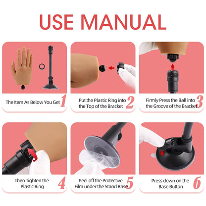 Professional nail art training hand model by KnowU