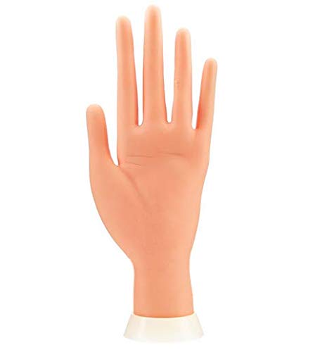 Close up of LASSUM nail art training hand with bendable fingers