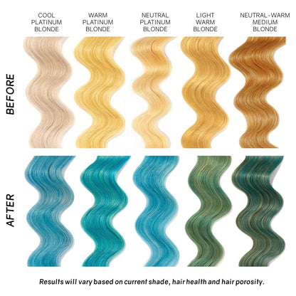 Overtone semi permanent hair color conditioner teal shade formulation texture