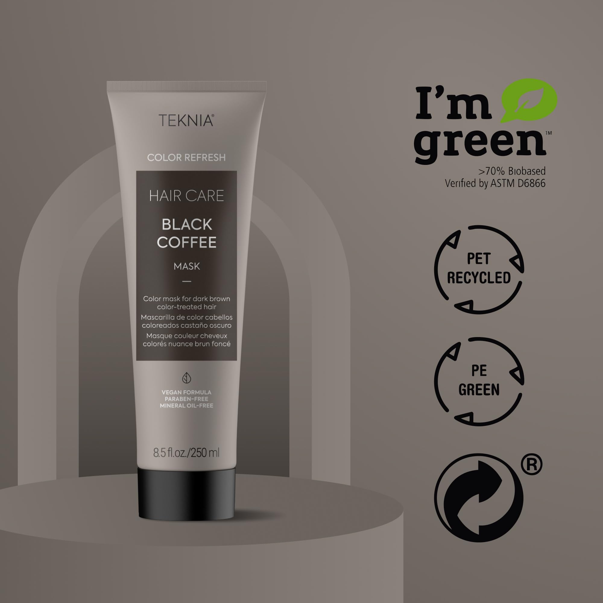 LAKMÃ‰ Teknia professional color maintenance mask texture sample suitable for dark brunette tones.
