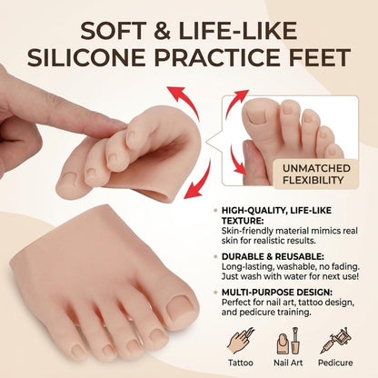 Cosiki soft silicone foot model for pedicure training