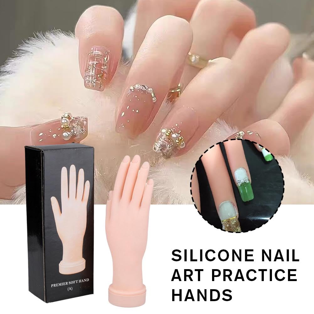 Close up of silicone nail training model finger texture