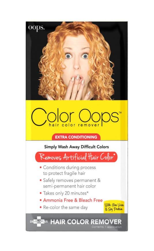 Six boxes of Developlus Color Oops hair dye remover cream showing ammonia free product benefits.