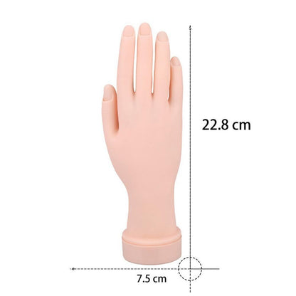 Generic nail art training hand in professional kit setup