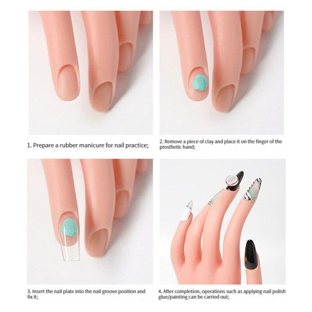 Adjustable fake hand for nail art students