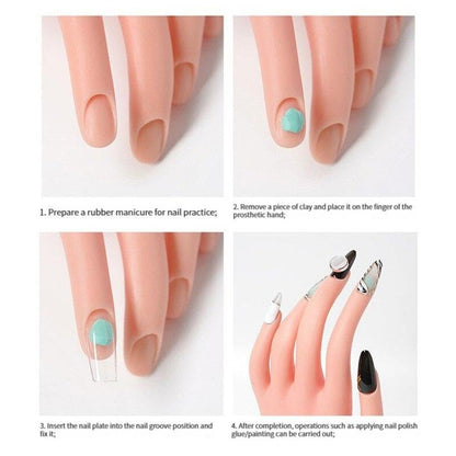 Adjustable fake hand for nail art students