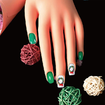 Reusable silicone hand for acrylic nail training display