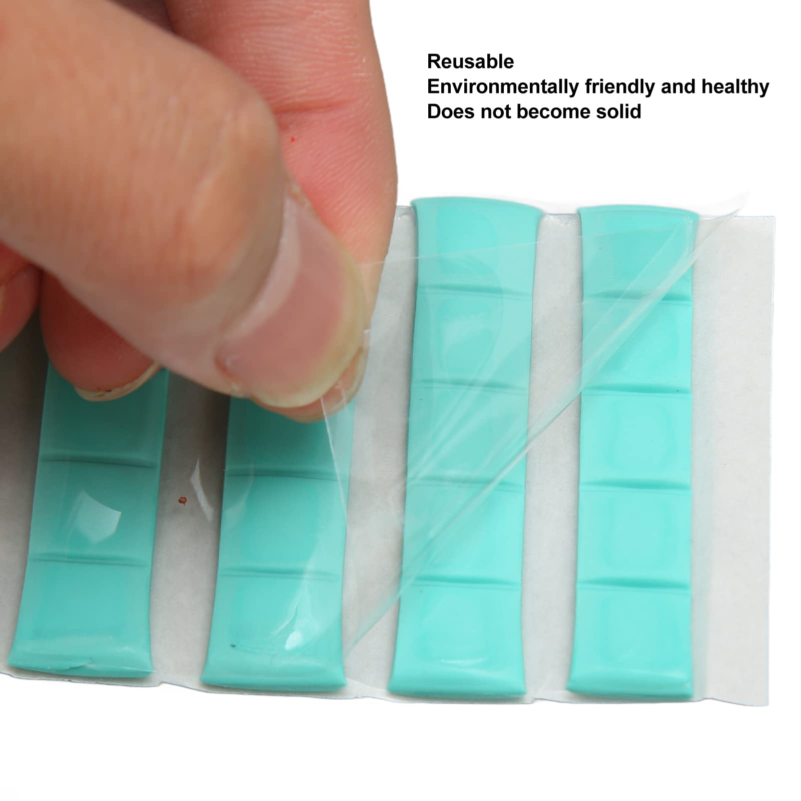 Manicure clay applied to nail display board