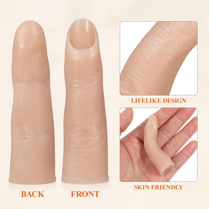 Manicure display tool showing realistic skin texture