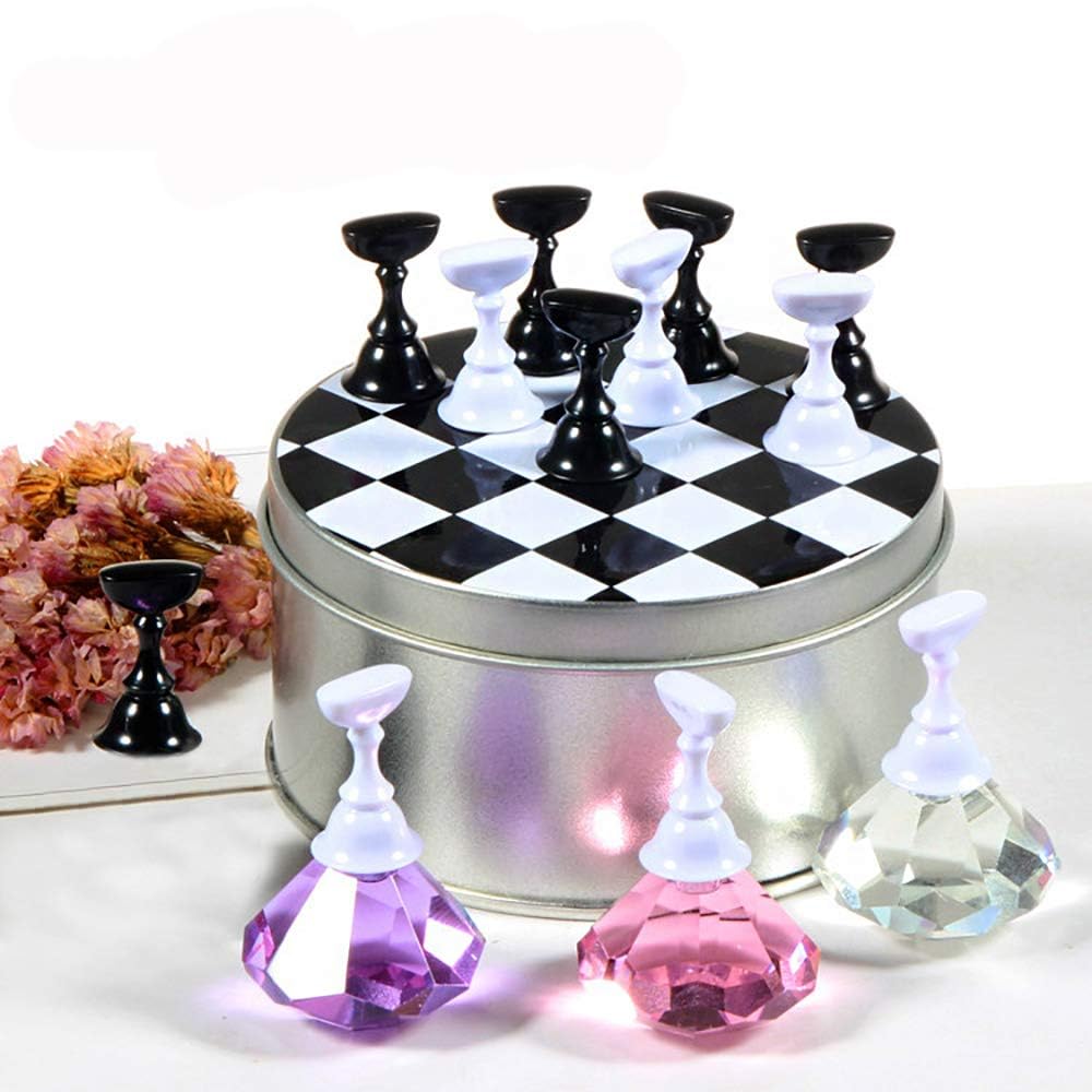 Top view of Kalolary nail art stand showing the magnetic arrangement.