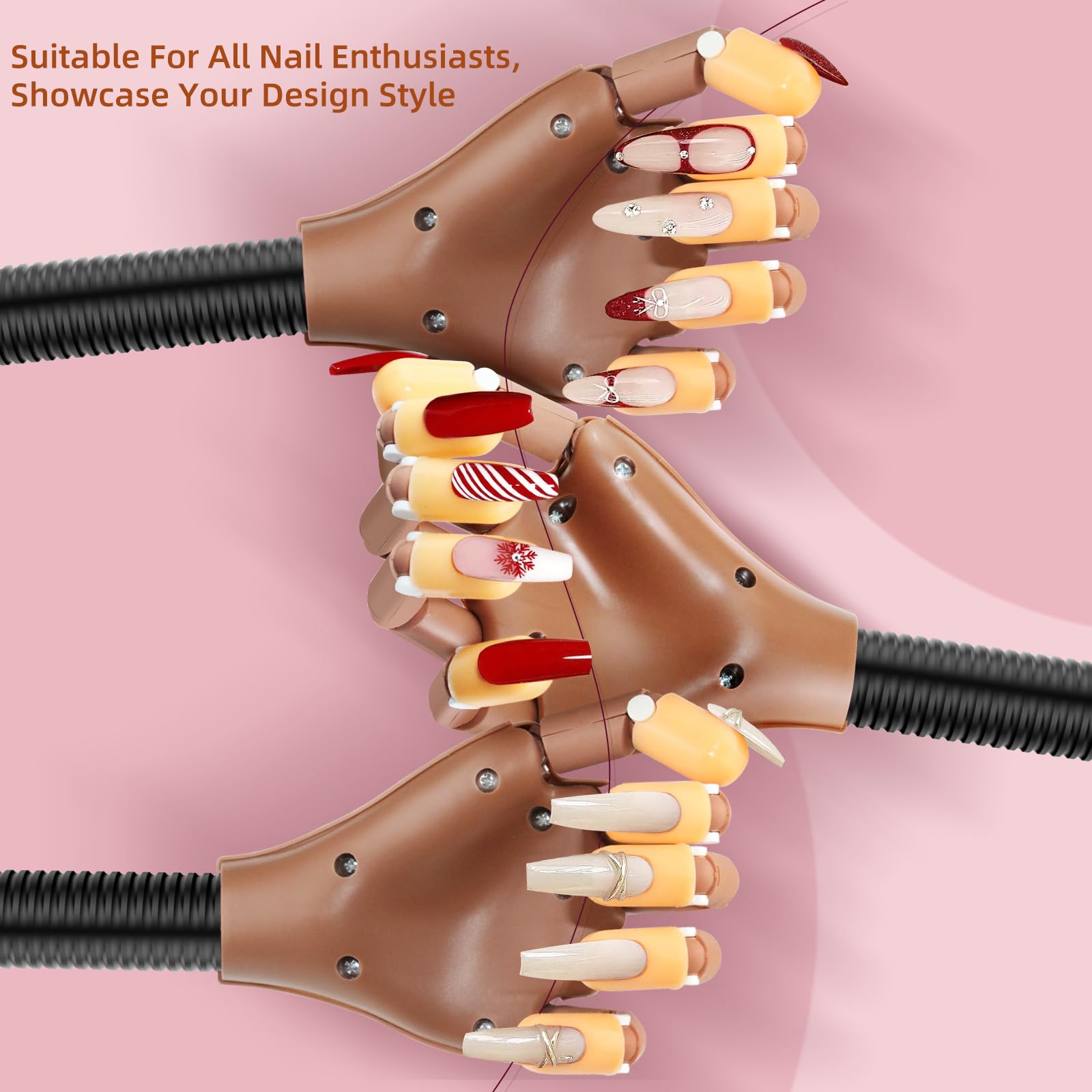 Niqzopa nail practice hand kit including 100 replacement tips