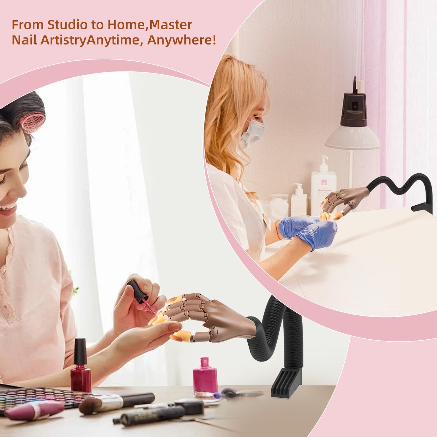 Niqzopa professional nail technician practice hand set