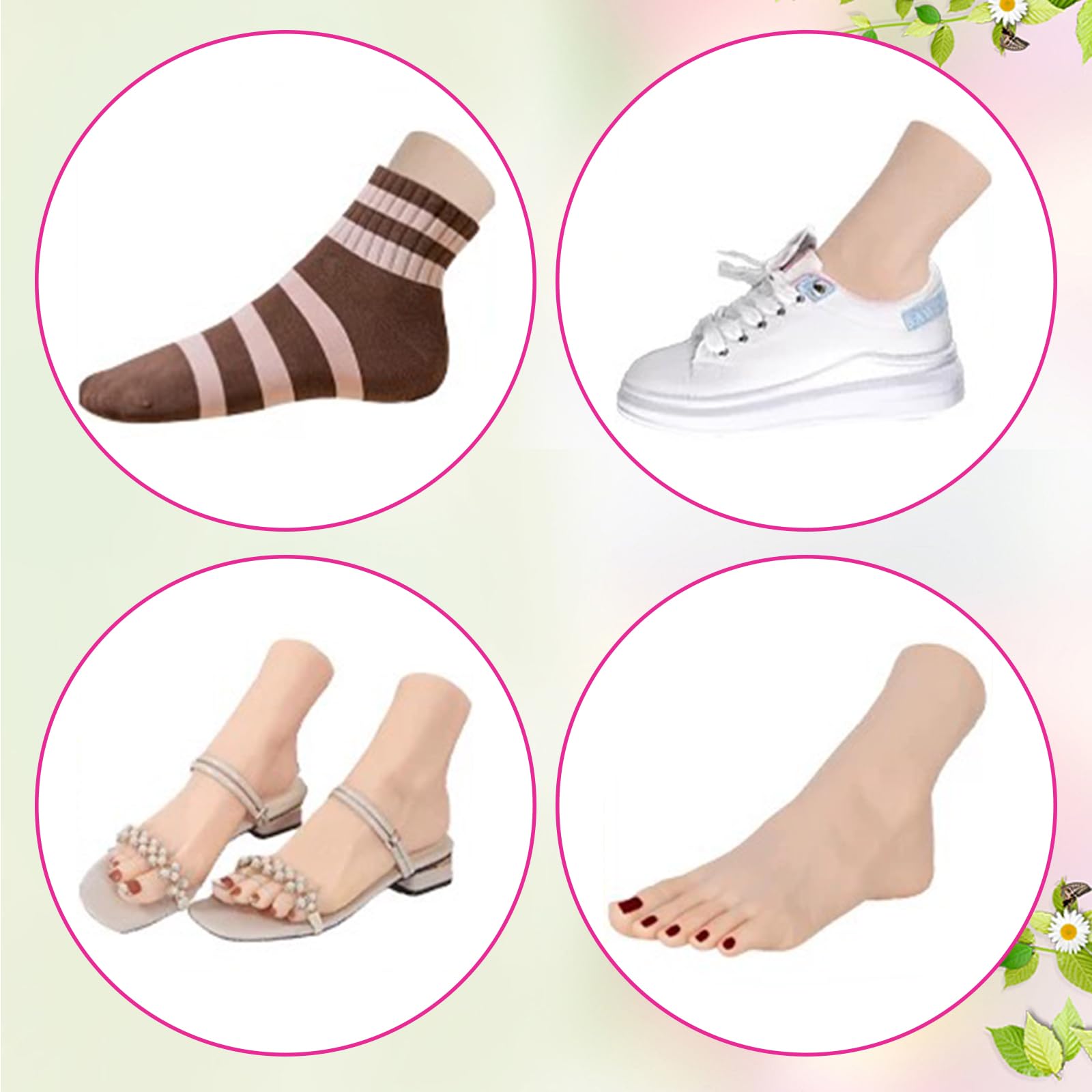 Professional manicure tool silicone foot model