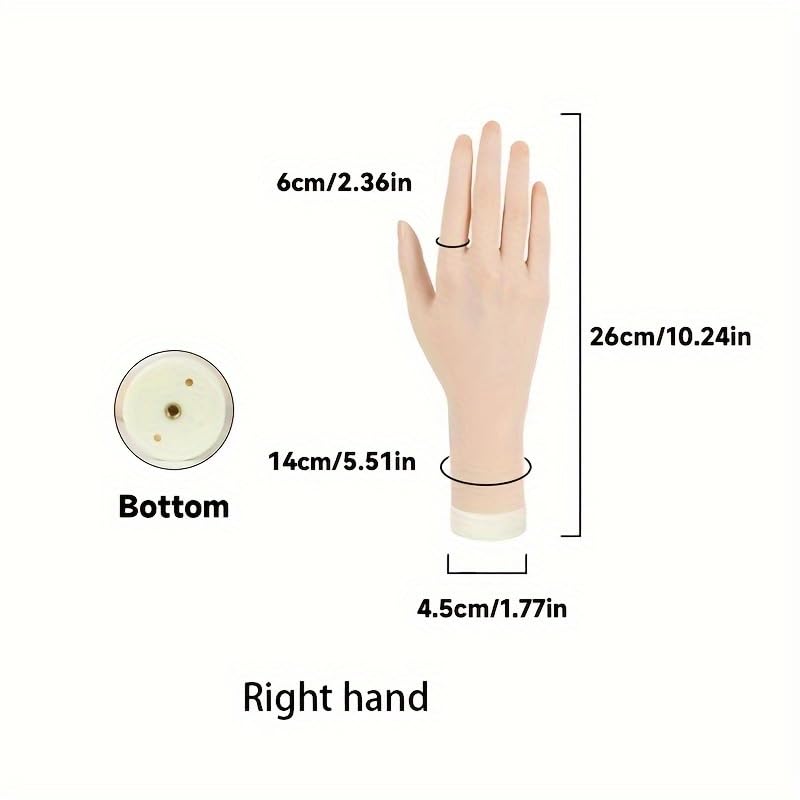 Flexible mannequin hand for professional nail art training