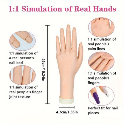 Detailed view of Davinona nail training hand fingers