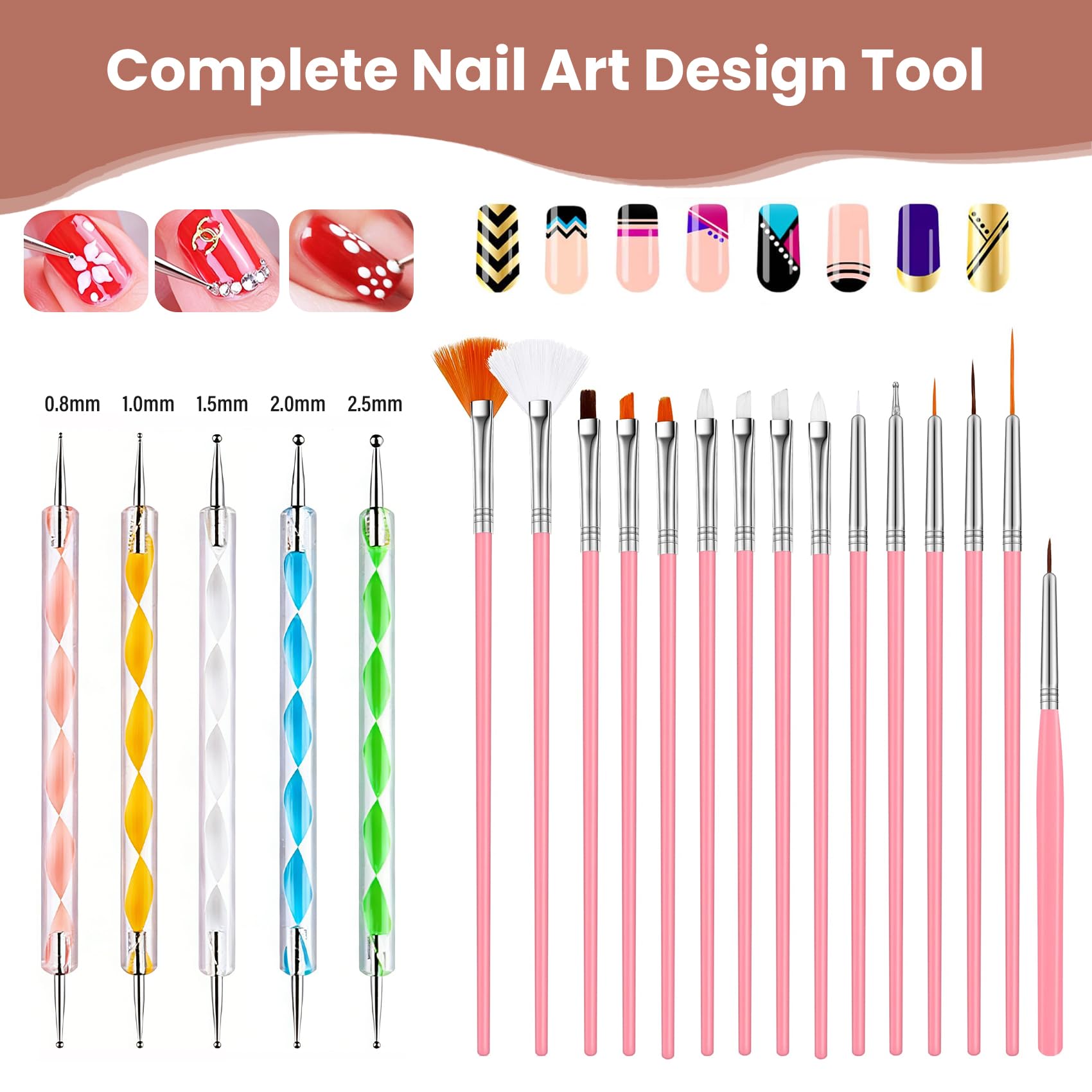 Flexible nail training fingers showing joint movement