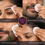 Gentle scalp and forehead hair color stain remover liquid solution
