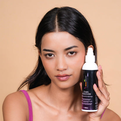 Premium imported eyebrow tint correcting liquid cleaner side view angle