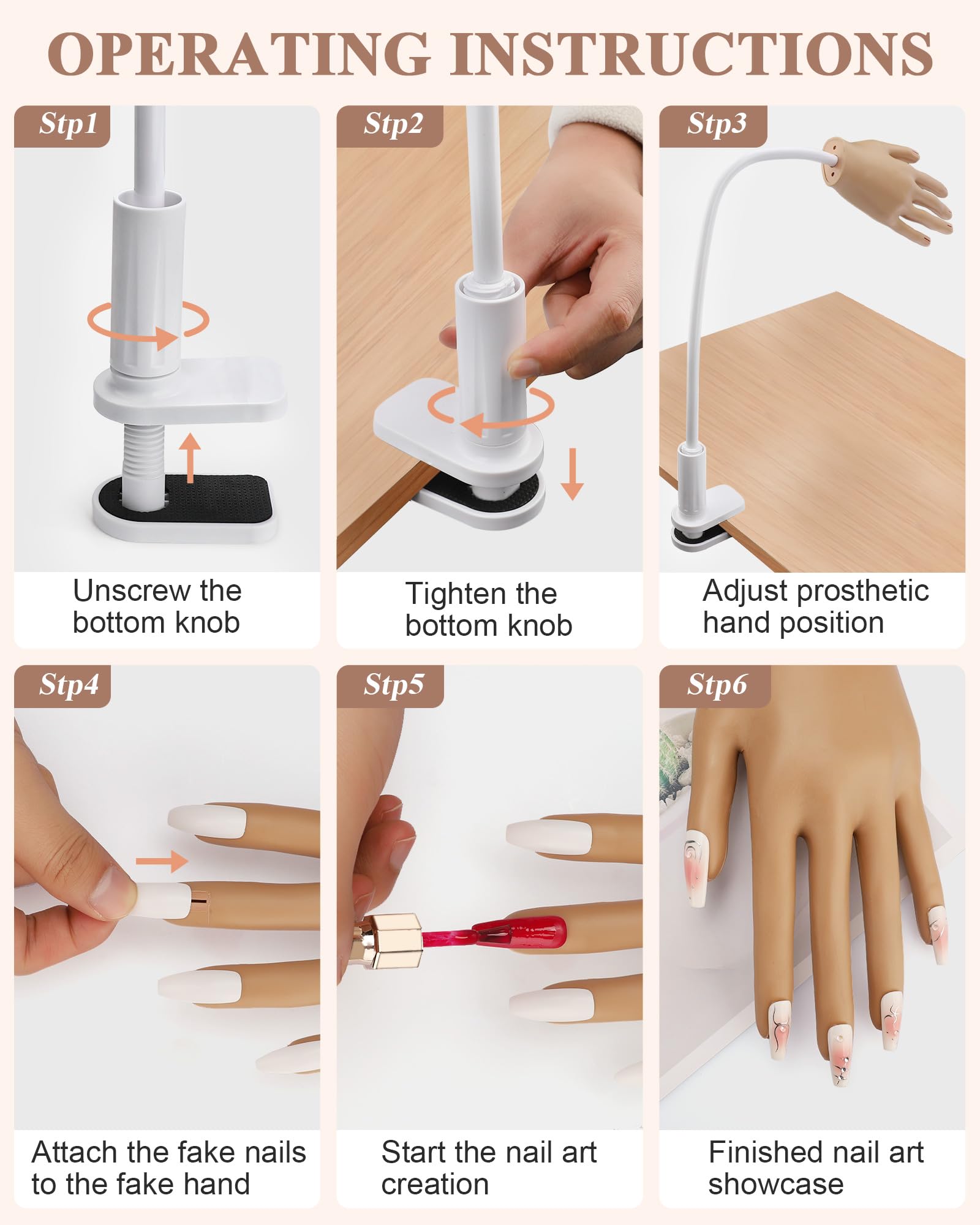 Difenni professional nail training tool with realistic texture