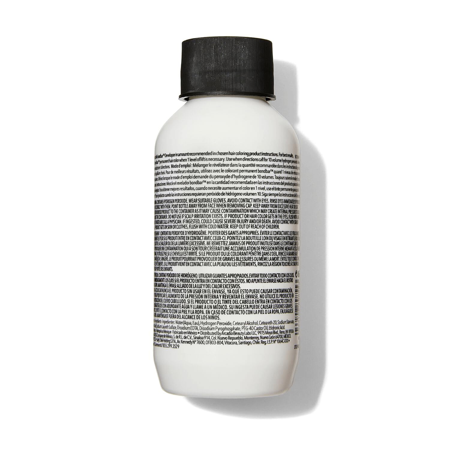 Bondbar repairing hair developer bottle studio shot