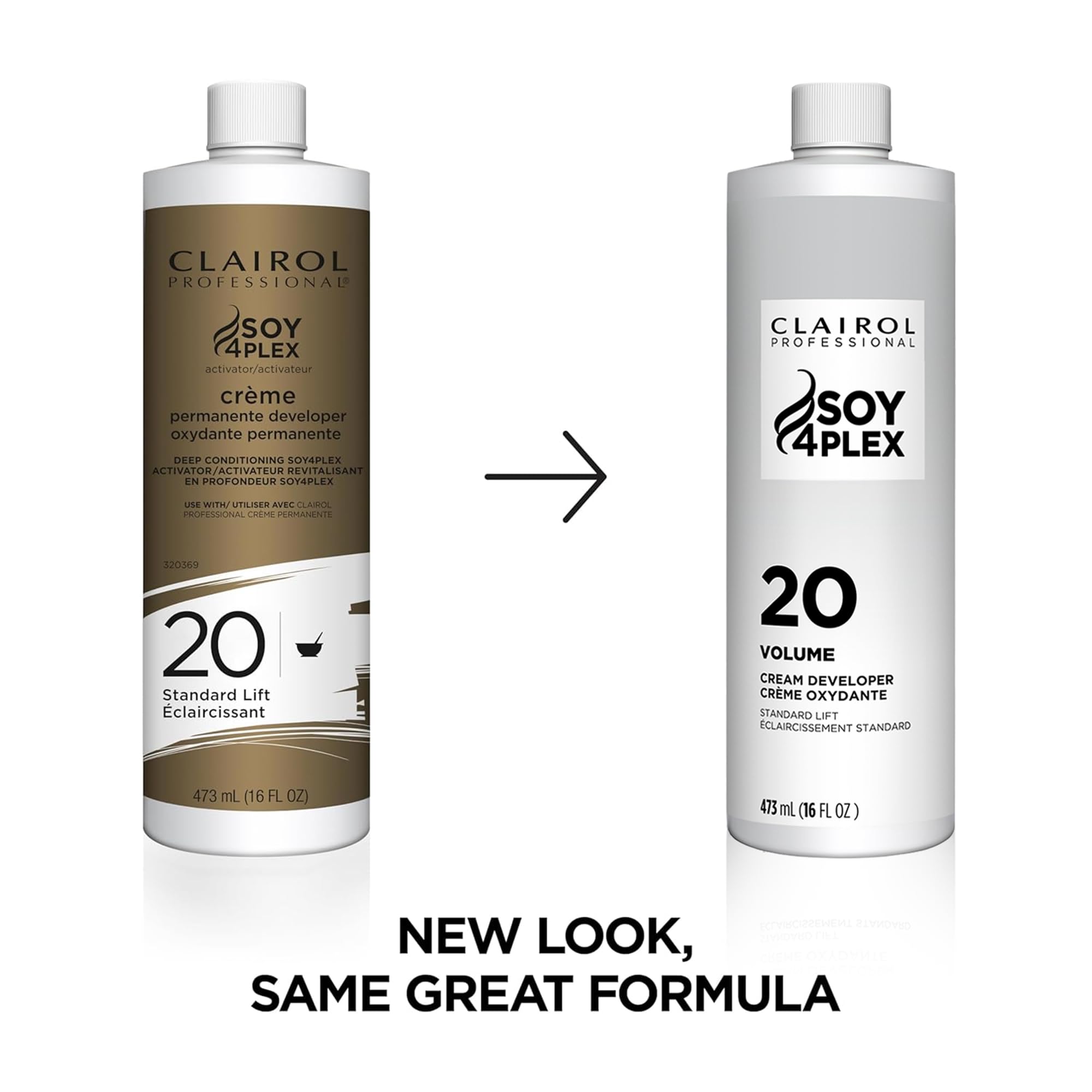 Clairol Professional 20 Volume developer bottle label detail