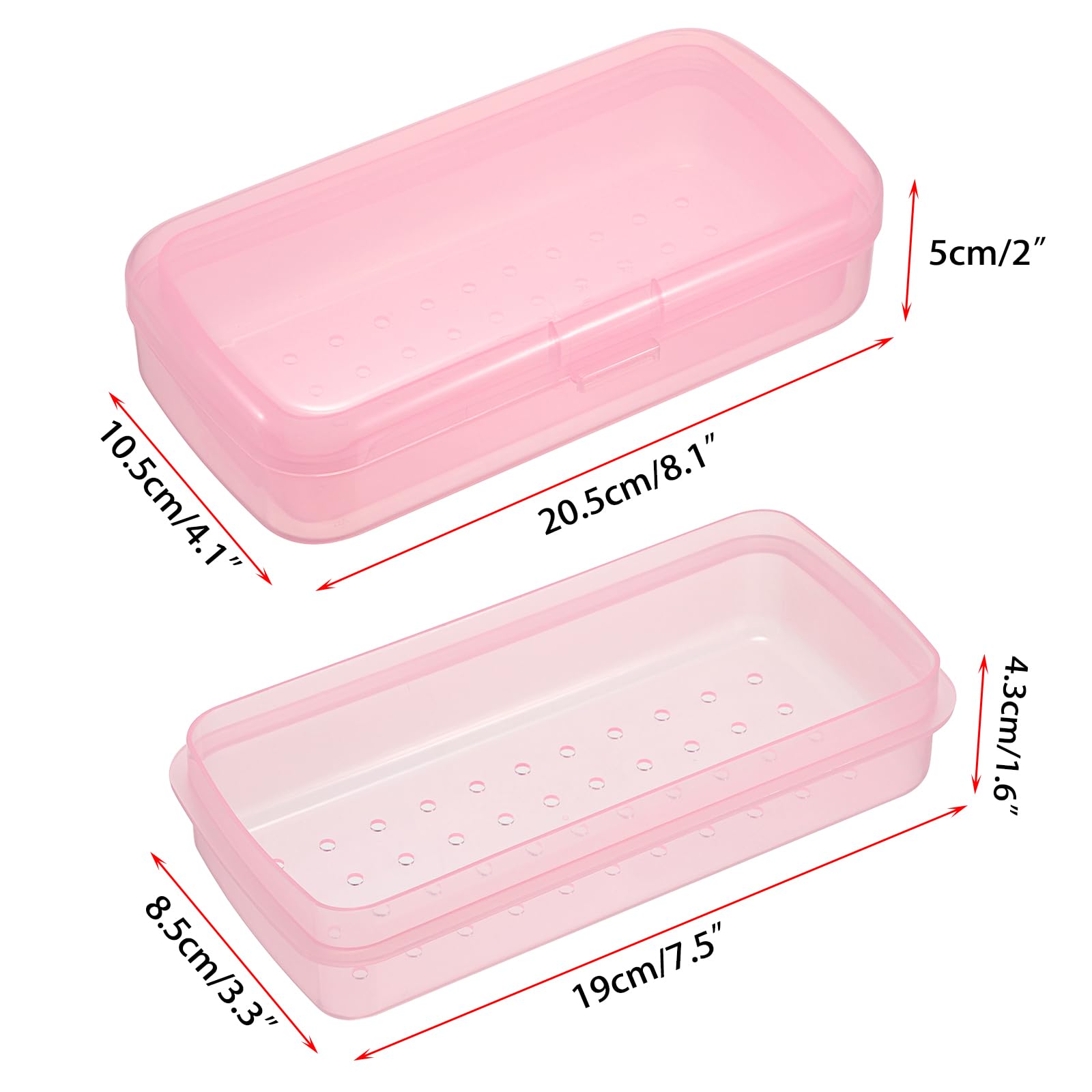 Juxyes nail tool sanitizer tray with transparent lid