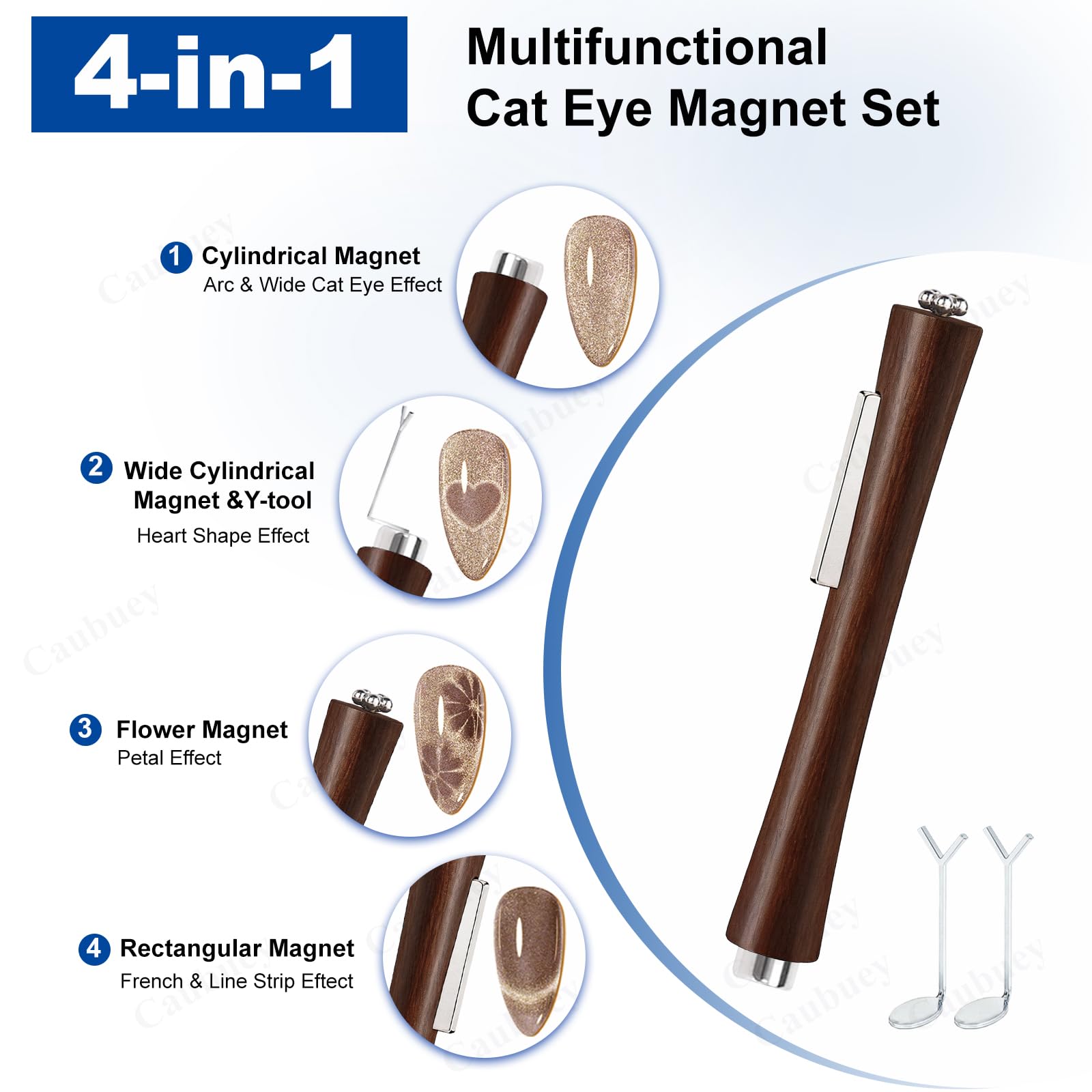 Canipha 4 in 1 magnetic nail tool with heart shaped tip