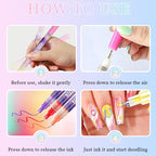 Detailed view of the 0.5mm fine tip nail marker