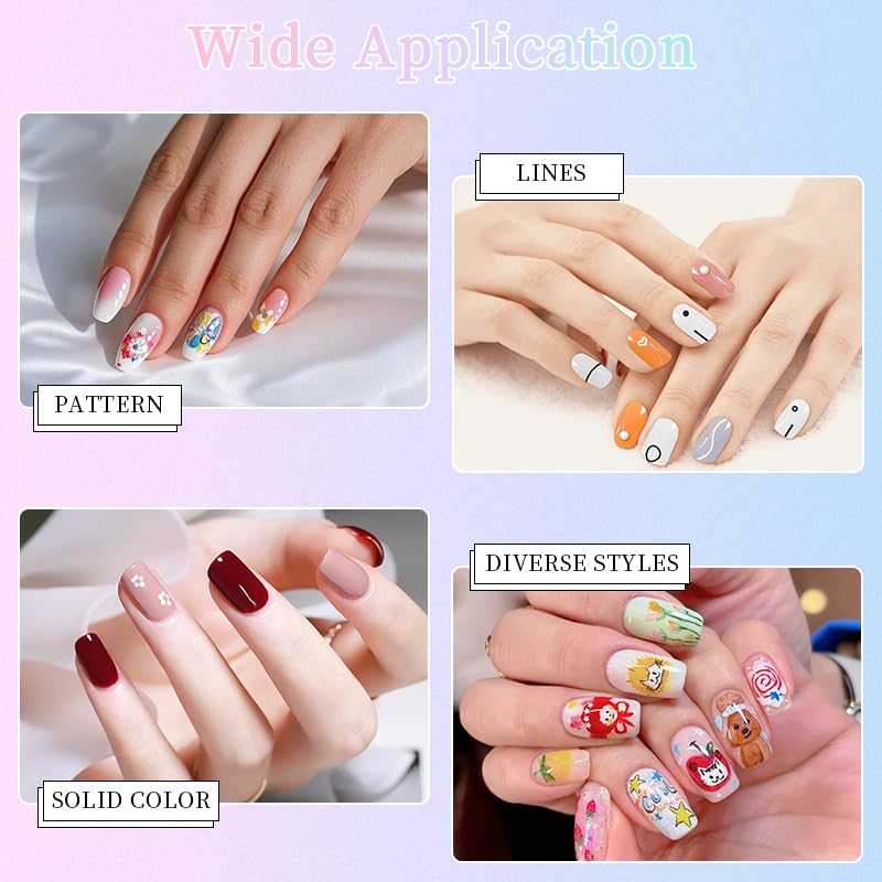 Professional nail technician using nail art pens