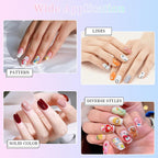 Professional nail technician using nail art pens