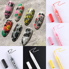 Quick dry nail art markers on natural nails