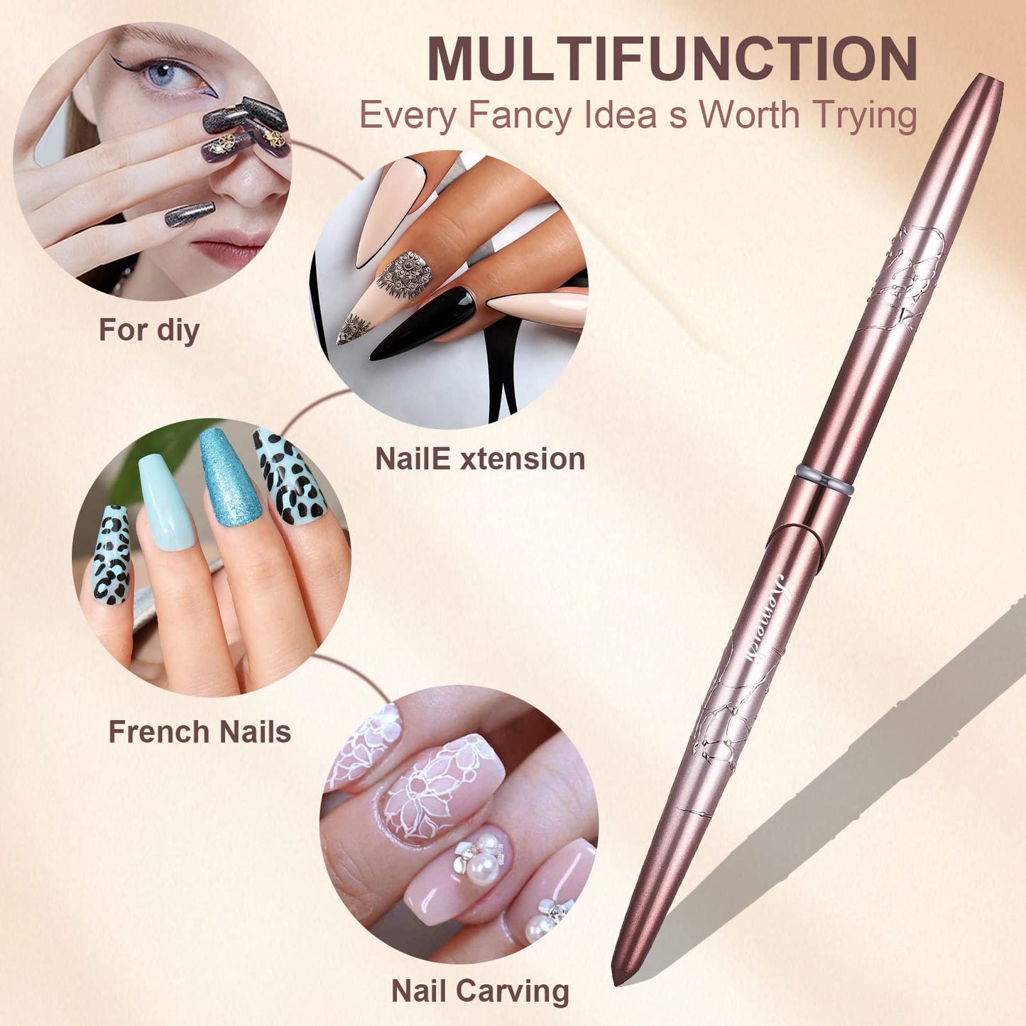 Brown gradient handle of Kemeisi professional manicure tool