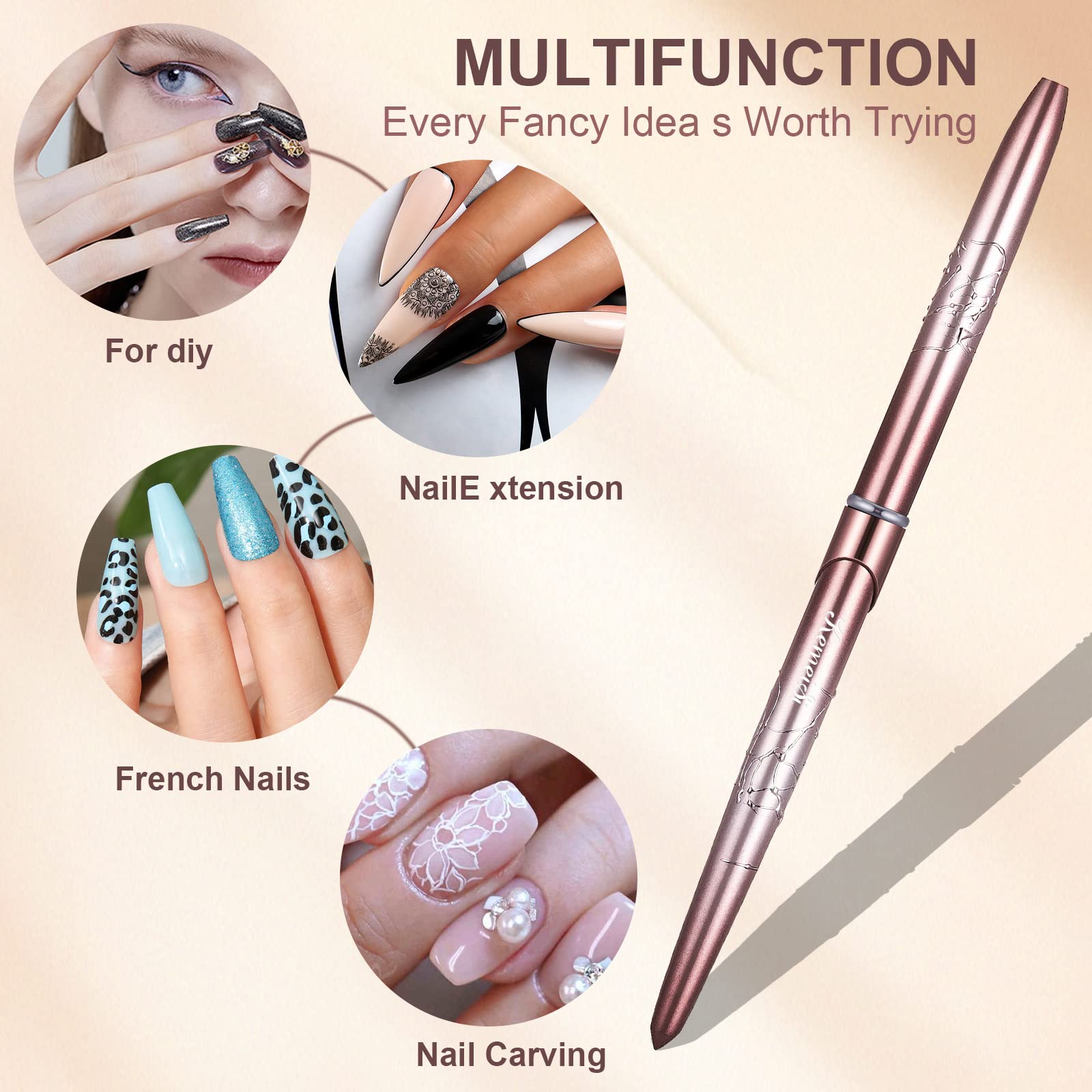 Brown gradient handle of Kemeisi professional manicure tool